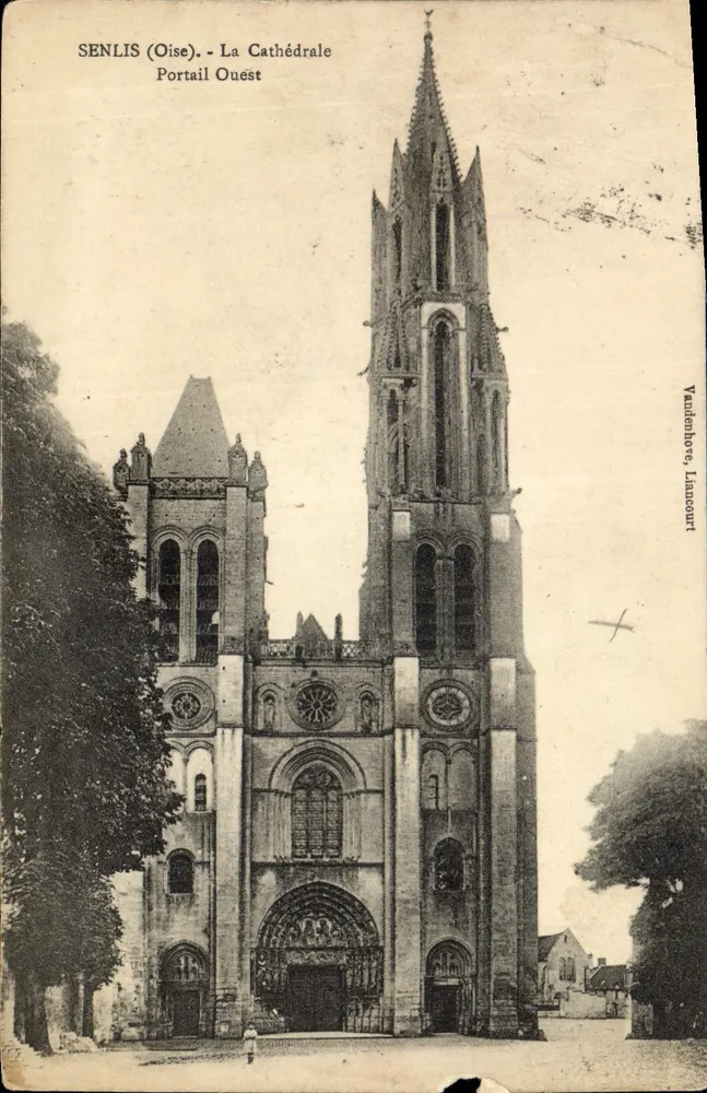 Senlis (Oise) - A Catedral. Portal Oeste — Vandenbore, Lanncourt - Frente