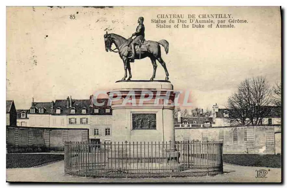 Castelo de Chantilly — Estátua do Duque d'Aumale por Gérôme — n°85 - Frente