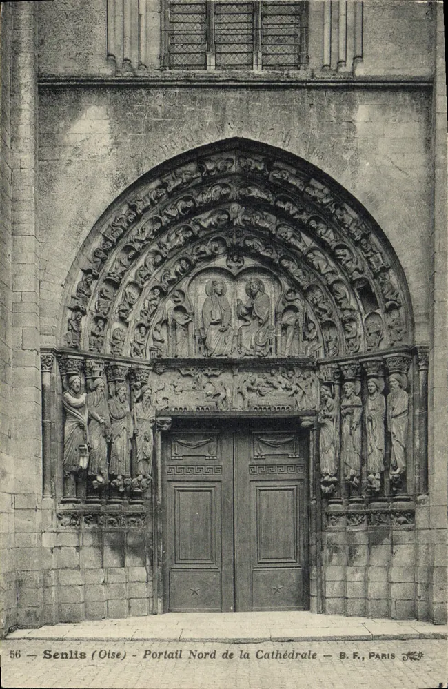 Senlis (Oise) - Nordportal der Kathedrale — B.F., Paris, Nr. 56 - Vorderseite