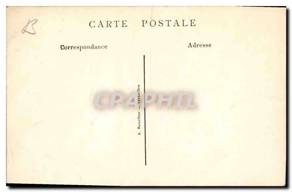 Castelo de Chantilly — Fachada Norte — editor A. Bourdier - Verso