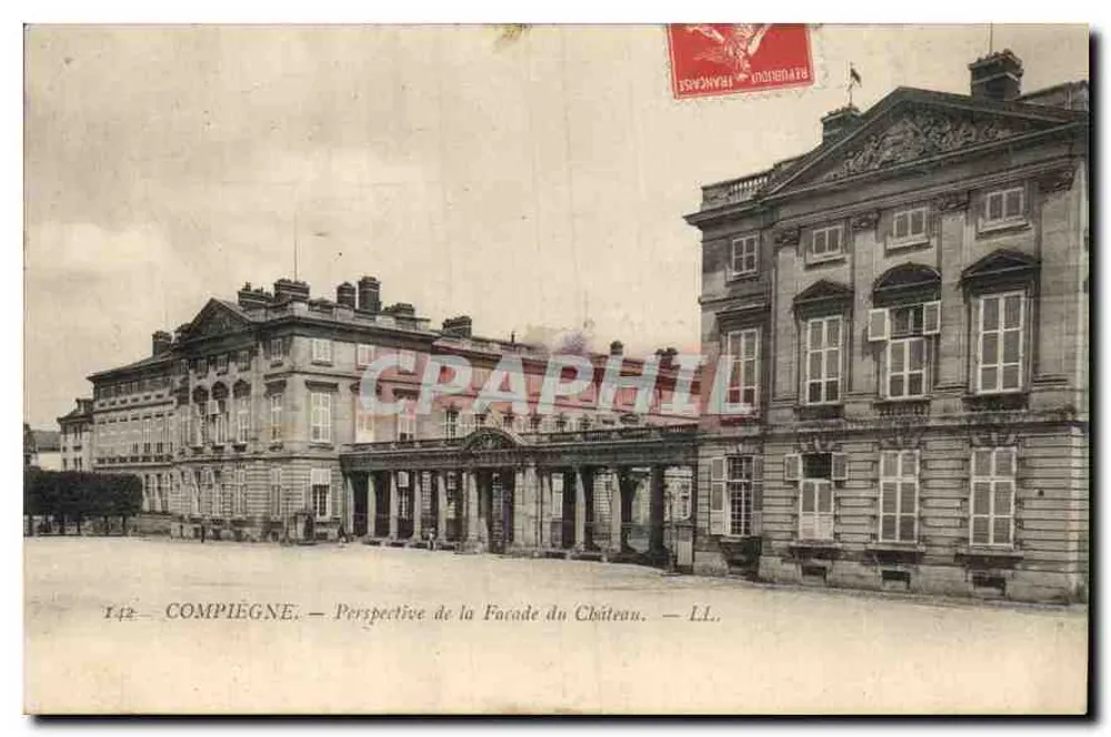 Compiègne — Perspectiva da Fachada do Castelo — LL. - Frente