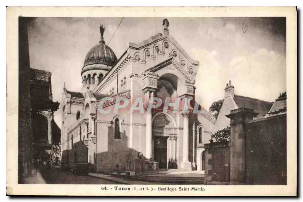 Tours - Basílica de São Martinho — Éd. Mallochtrau, série 64 - Frente