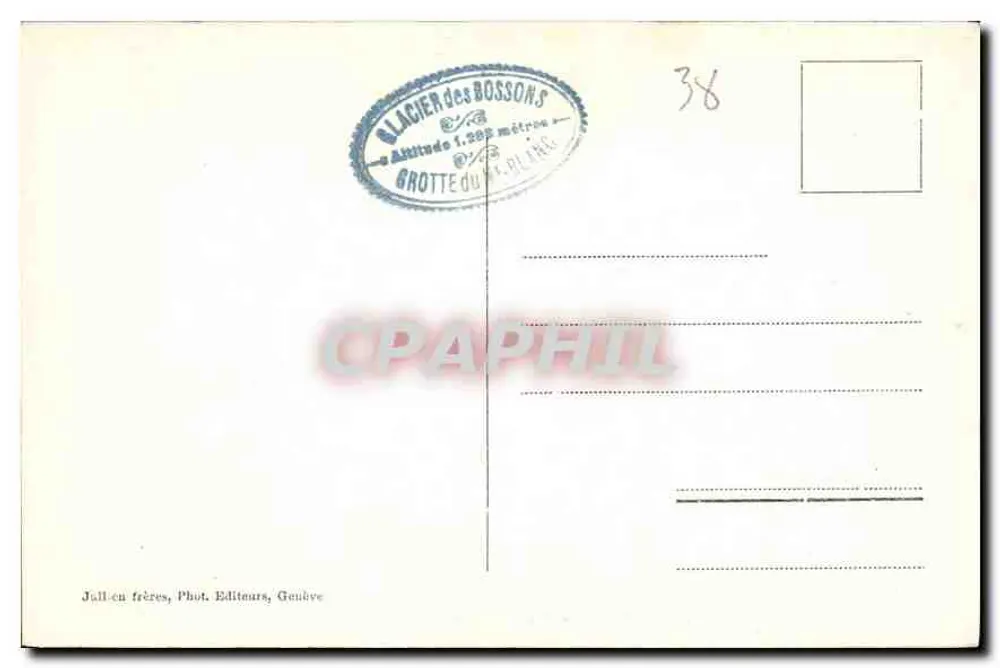 Ponte Ste-Marie — Estrada de Chamonix — J. J. 829 - Verso