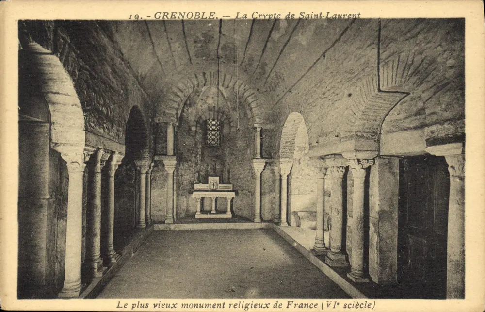 Grenoble — A Cripta de São Laurent — Editor Victor-Hugo, n°19 - Frente