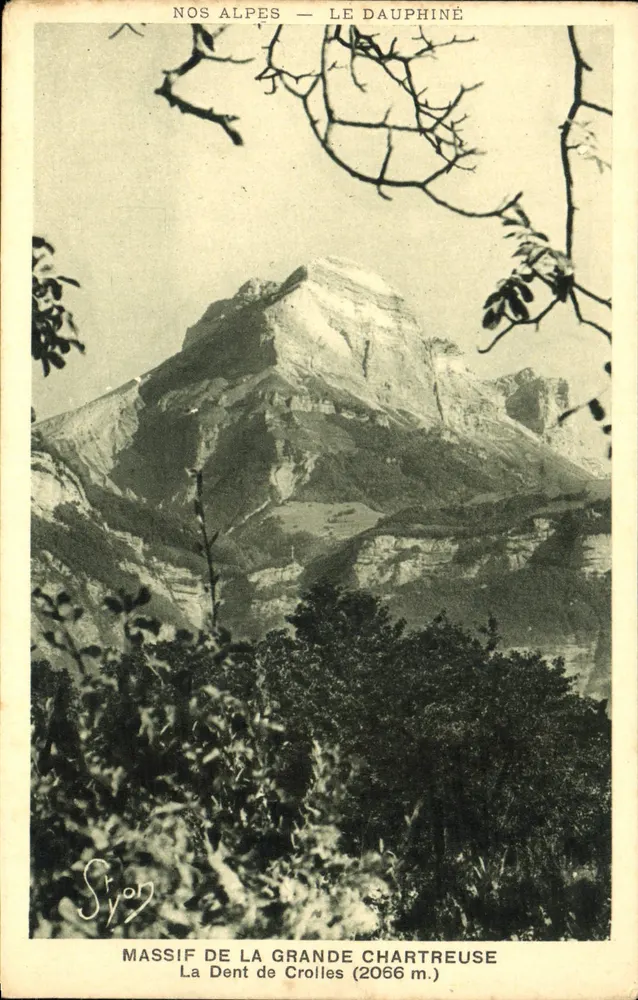 La Dent de Crolles — Massif de la Grande Chartreuse — Edition R. Girard, Grenoble - Vorderseite