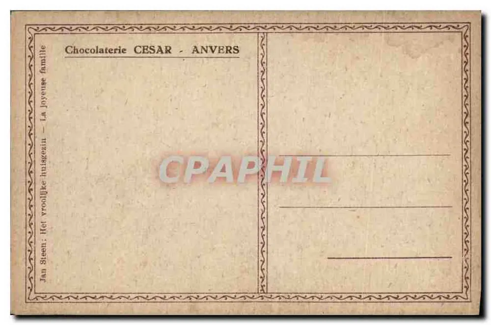Innenraum-Szene — Musiker und Gäste — Chocolaterie CESAR - ANVERS - Rückseite
