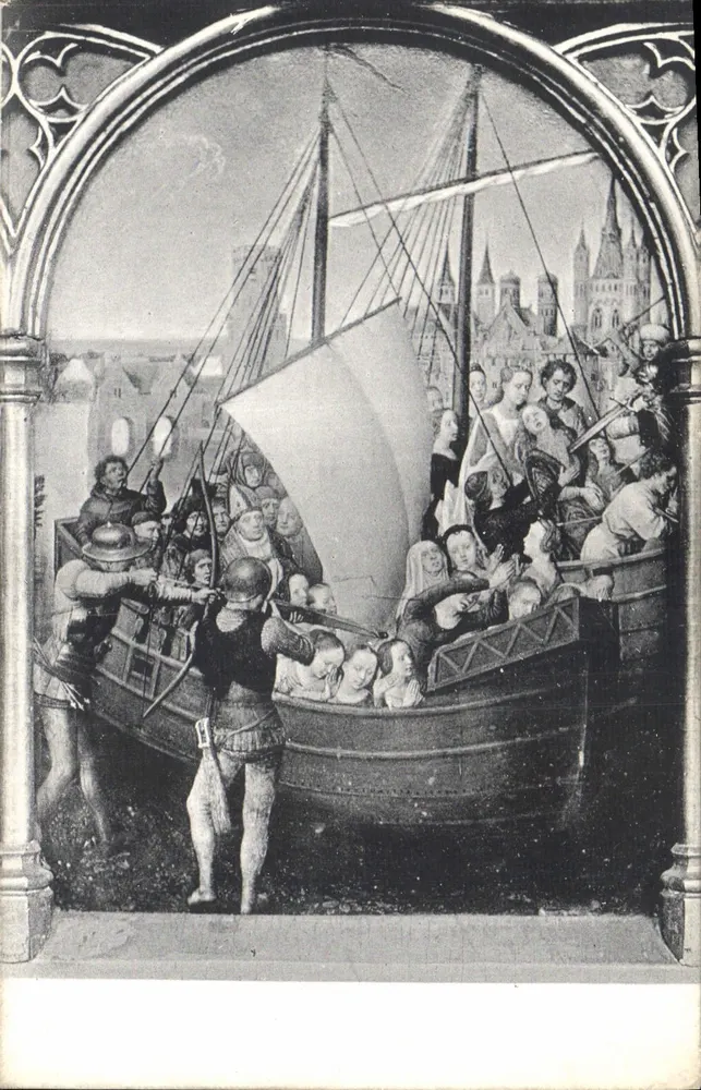 Die Jagd auf St. Ursula, das Martyrium der Pilger in Köln — Museum des St. Johannes-Hospitals, Brüssel — Serie 11 Nr. 1024 - Vorderseite