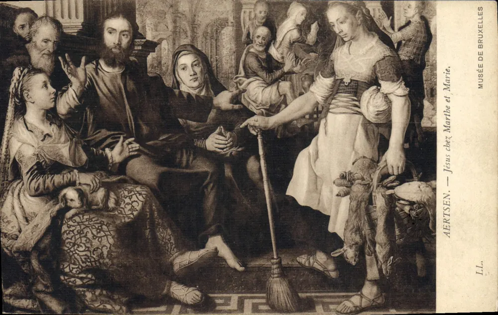 Jesu junto de Maria e Maria — Aertsen — Museu de Bruxelas - Frente