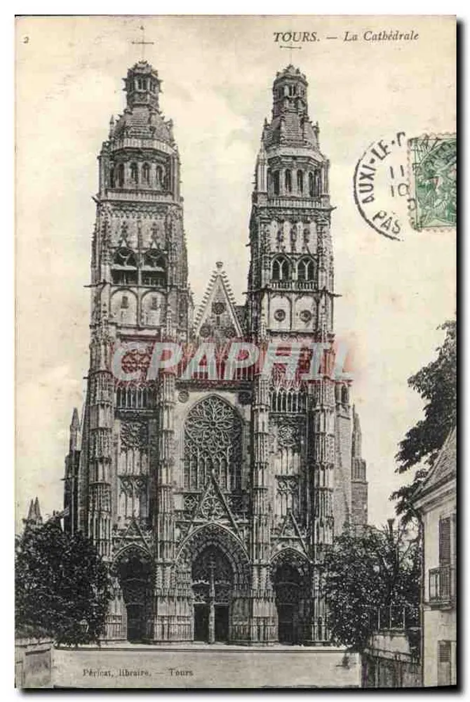 Tours — A Catedral — Péricat, Livreiro, Tours - Frente