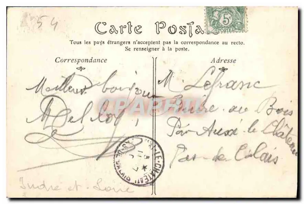 Tours — A Catedral — Péricat, Livreiro, Tours - Verso
