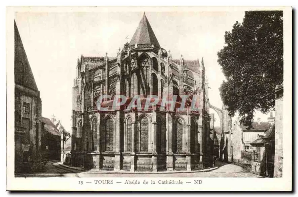 Tours — Abside da Catedral — ND — 19 - Frente