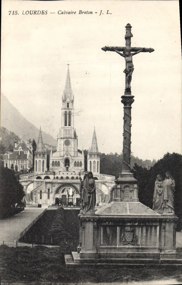 Lourdes — Calvário Bretão — J. L. - Frente