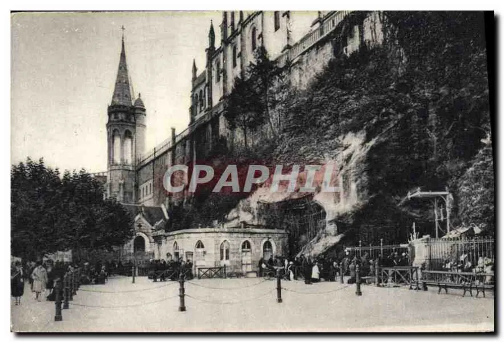 Lourdes — Die Grotte und die Basilika — Phototypie Labonche frères, Toulouse - Vorderseite