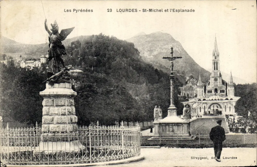 Lourdes - San Miguel y la Esplanade — Sireygeol, editor Lourdes, n°19 - Anverso