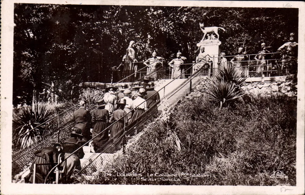 Lourdes - Der Calvary (1. Station) — Scala Sancta — Verlag C. A. P. Strasbourg - Vorderseite