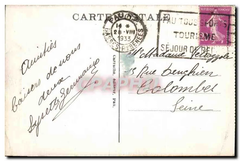Lourdes — Die Basilika aus der Sicht des Forts — C.C. 2 - Rückseite