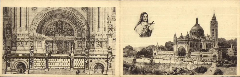 Basilika von Saint Thérèse von Lisieux — architektonisches Projekt und Außenansicht — Morello, Paris - Vorderseite