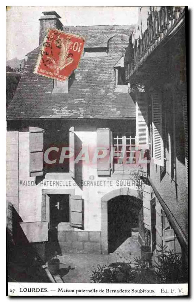 Lourdes — Vaterhaus von Bernadette Soubirous — Verlag F. V. - Vorderseite