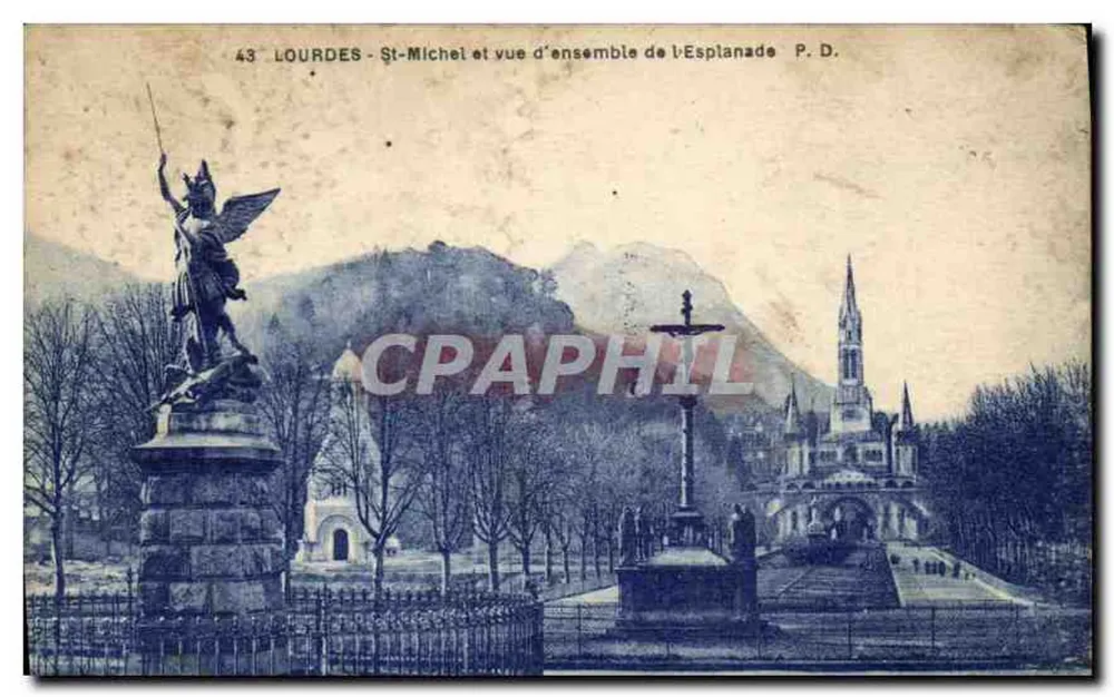 Lourdes - St-Michel y vista general de la Esplanade — P. D. n°43 - Anverso