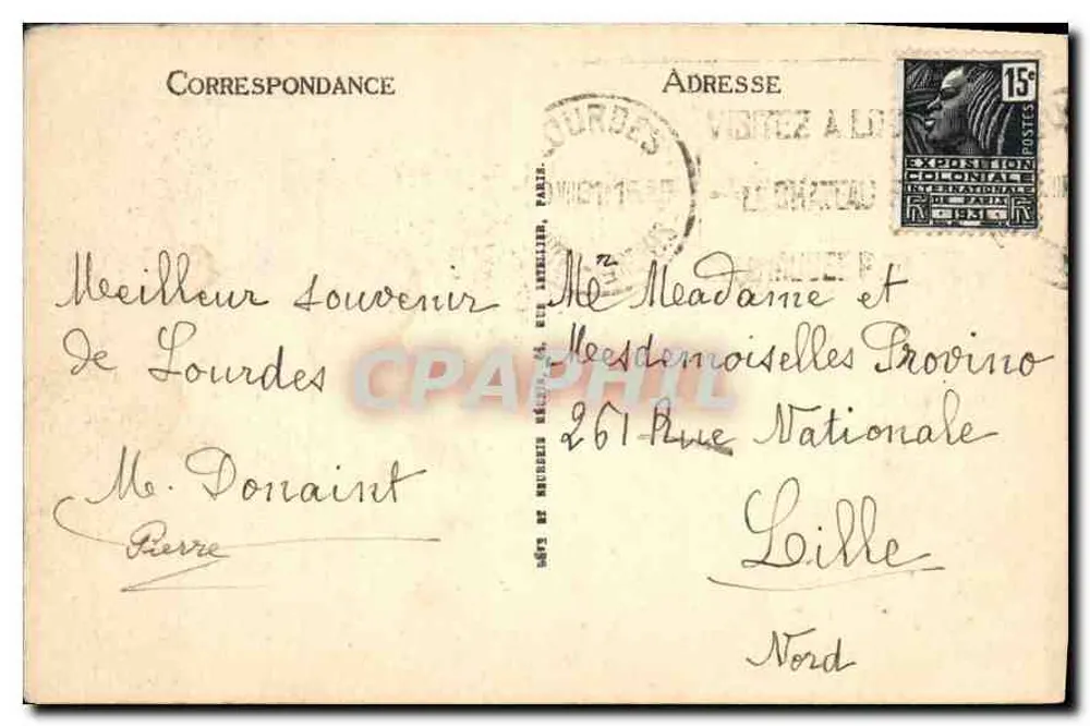 Lourdes — Vista geral — LL. - Verso