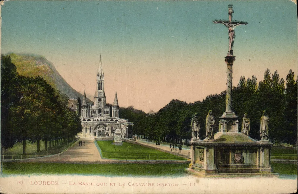 Lourdes — Die Basilika und der Bretonische Calvary — LL - Vorderseite