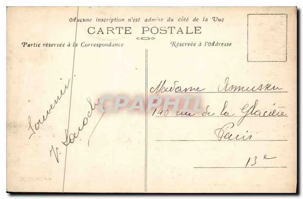 Lourdes (Hautes-Pyrénées) — Die Esplanade während der Prozession des Heiligen Sakraments — Phototypie Marcel Delboy, Bordeaux, n°404 - Rückseite