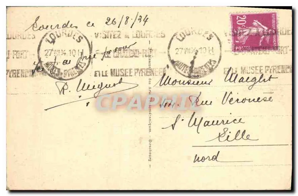 Lourdes - A Virgem Coroada — editor anônimo, n° 46 - Verso
