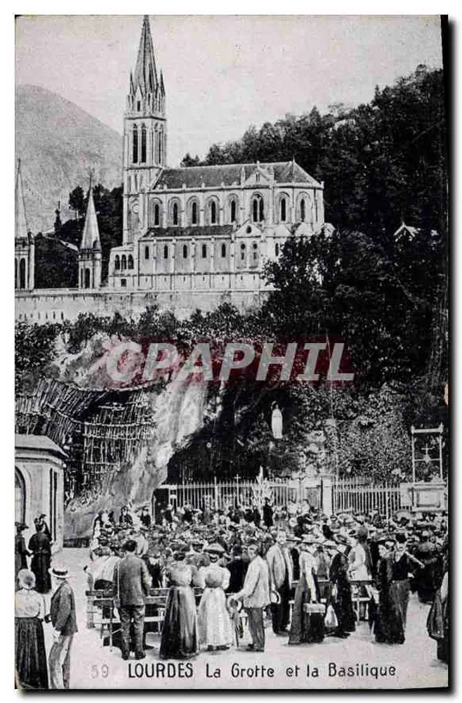 Lourdes — A Gruta e a Basílica — editor não visível - Frente