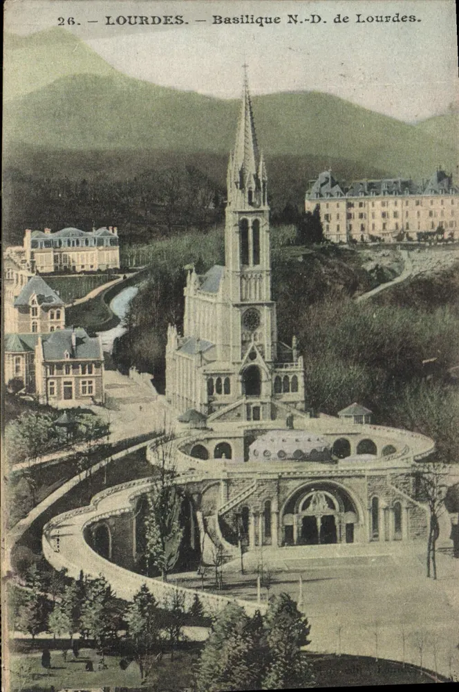 Lourdes — Basílica N.-D. de Lourdes — Editor anônimo, n° 26 - Frente
