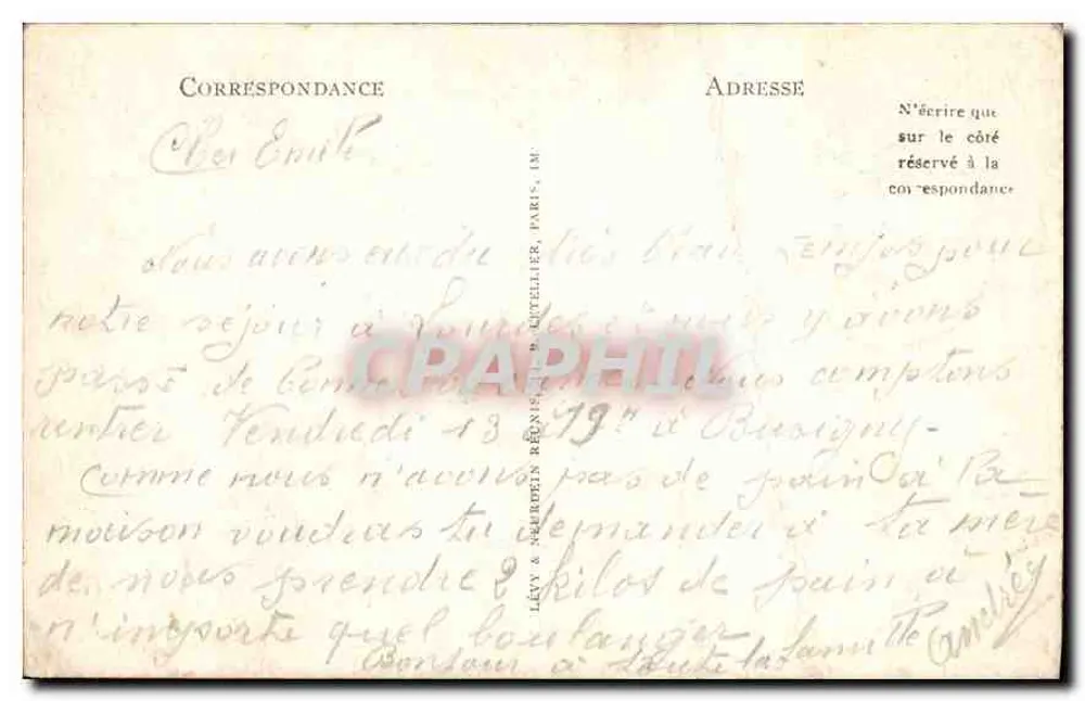 Le Calvaire — XIIIe Station — Jésus rendu à sa Mère — Modèle appartenant à la Statue Religieuse, 64, rue Bonaparte, Paris - Verso