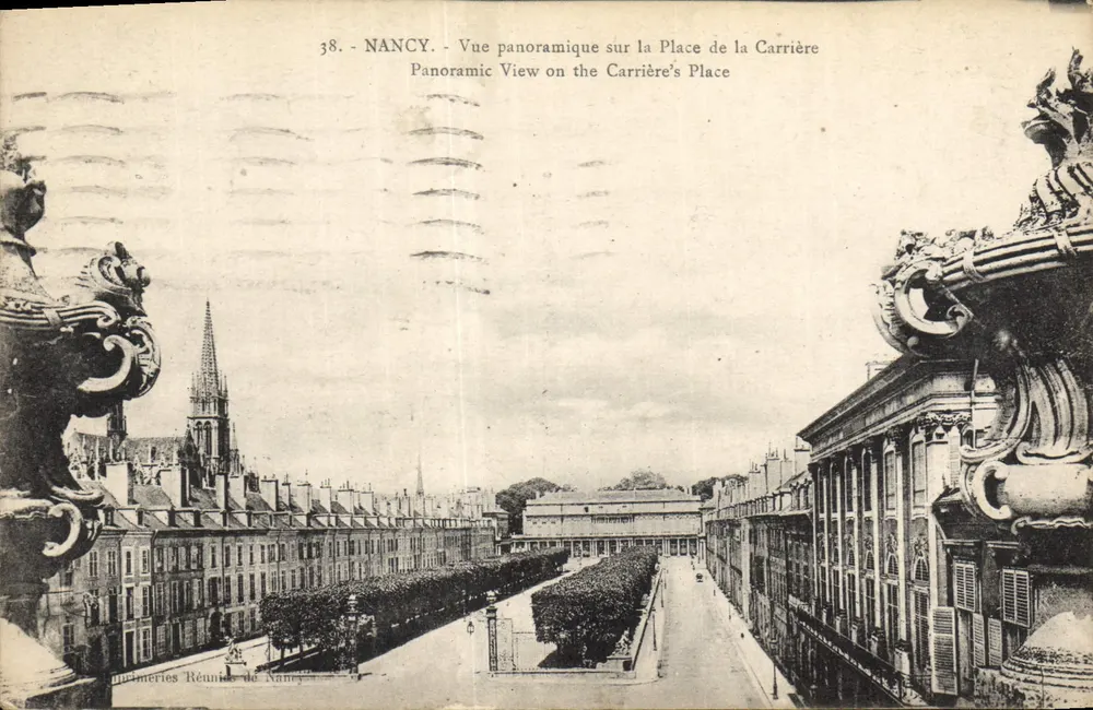 NANCY — Panoramische Ansicht der Place de la Carrière — Verleger: Imprimeries Réunies de Nancy, Nr. 38 - Vorderseite