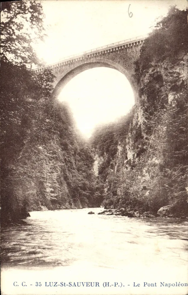 Luz-Saint-Sauveur (H.-P.) — Ansicht des Napoleonbrücke — Carrache, Verlag Pau - Vorderseite