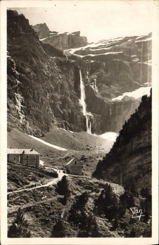 Gavarnie-Wasserfall — Höhe des Falls 682 m — Édition Guinault Lourdes - Vorderseite