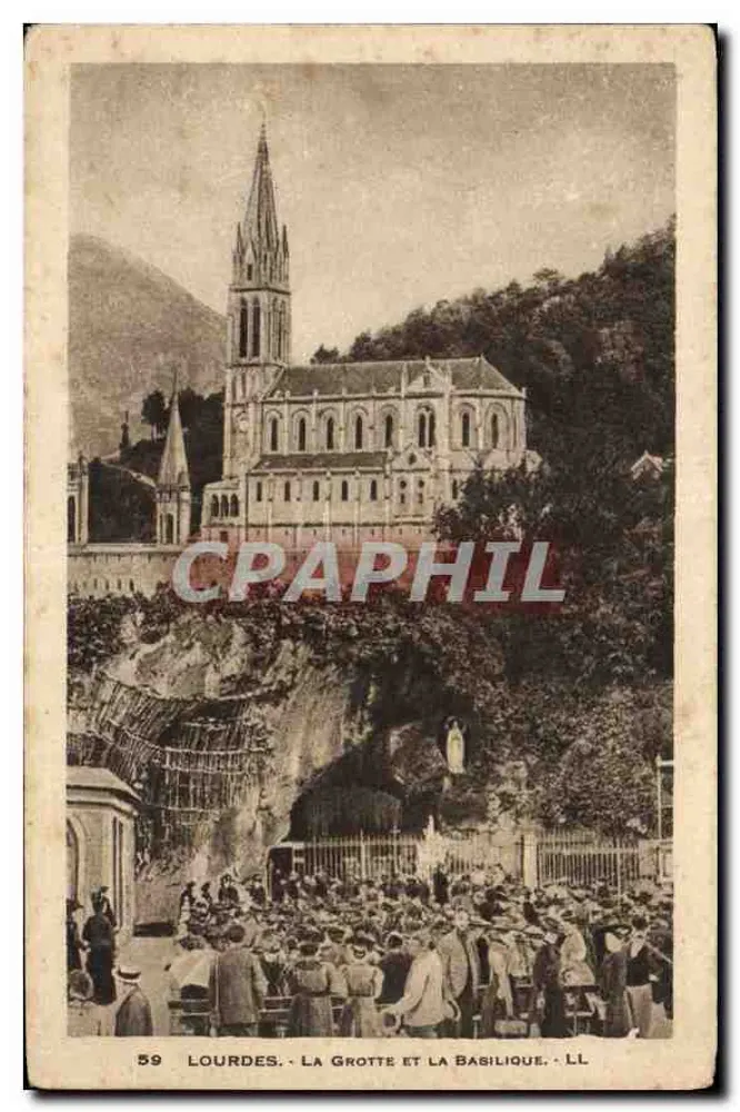 Lourdes - A Grotta e a Basílica - LL - Frente