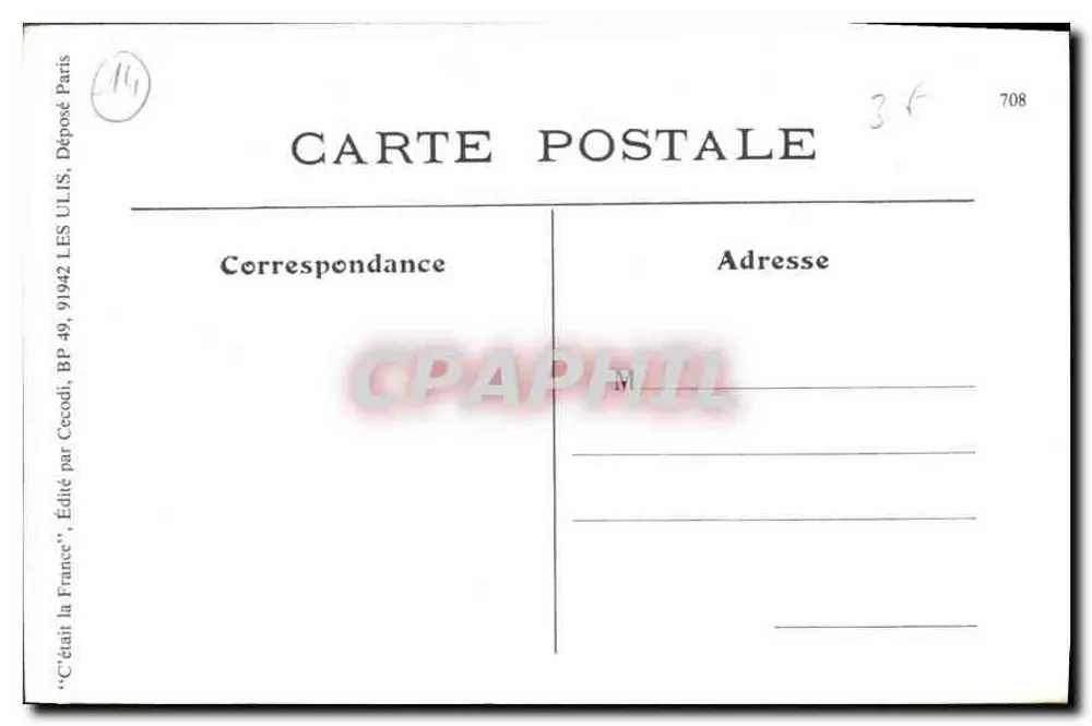 FALAISE (Calvados) — Drehmaschinenbediener — Vintage Postcard/Antike Ansichtskarte n°19 - Rückseite