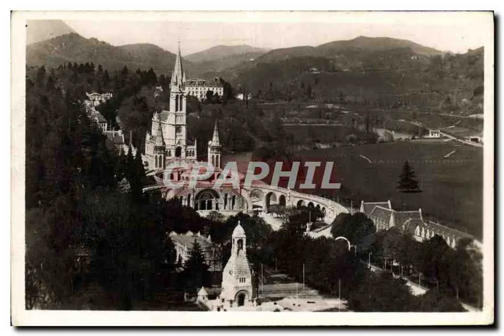 Lourdes — A Basílica e o Monumento Intérallié — Edição P. Doucet Lourdes - Frente