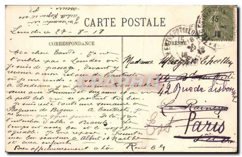 Lourdes — A Basílica e as Piscinas — LL. - Verso