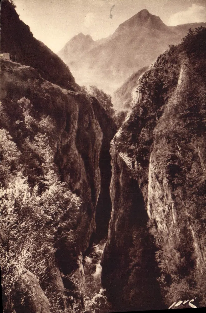 Die Pyrenäen — Tragische Schlucht von Gavarnie (bei Pont-Napoléon) — Editions Jové, Pau (B.-P.) - Vorderseite