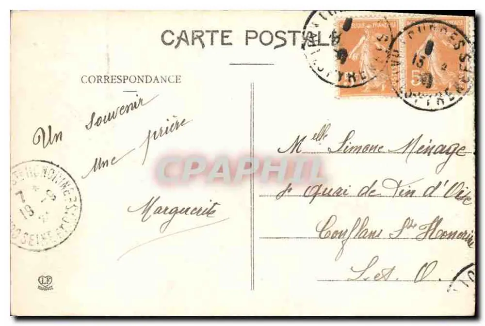 Lourdes - Die Esplanade und die Basilika — Phototyp L'Abdoune, Toulouse, Nr. 19 - Rückseite