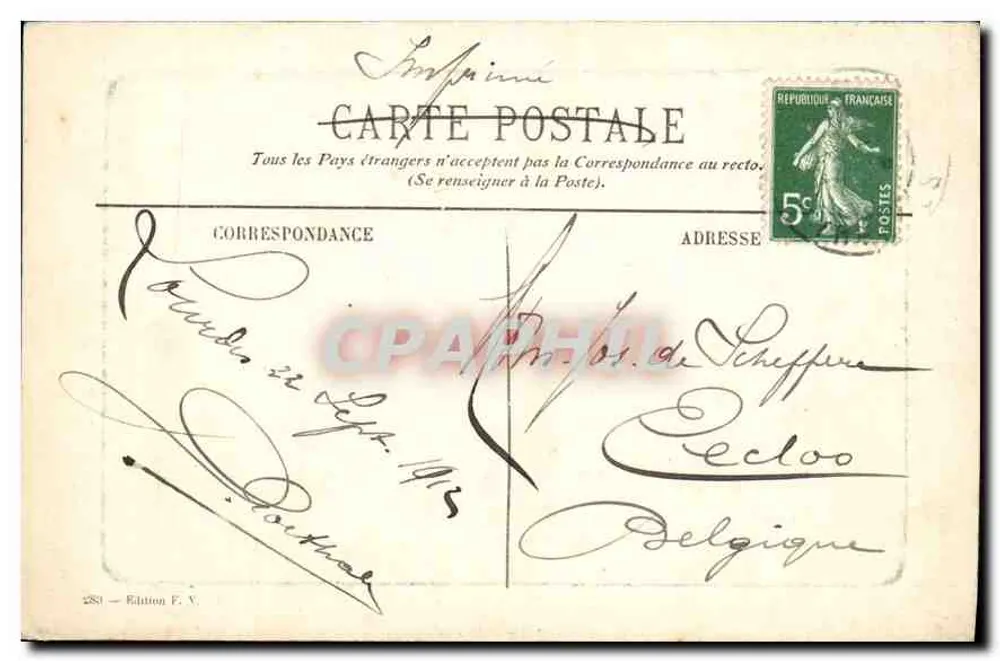 Lourdes — A Basílica — Edição F. V. n° 281 - Verso