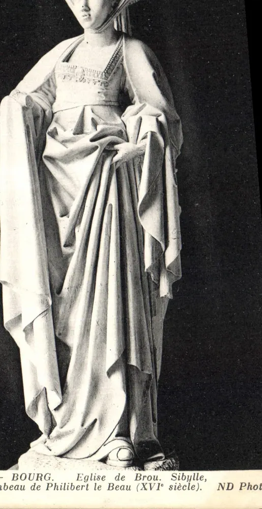Statue der Sibylle — Kirche von Brou — Werk von Philibert le Beau (16. Jahrhundert) — ND Photo - Vorderseite