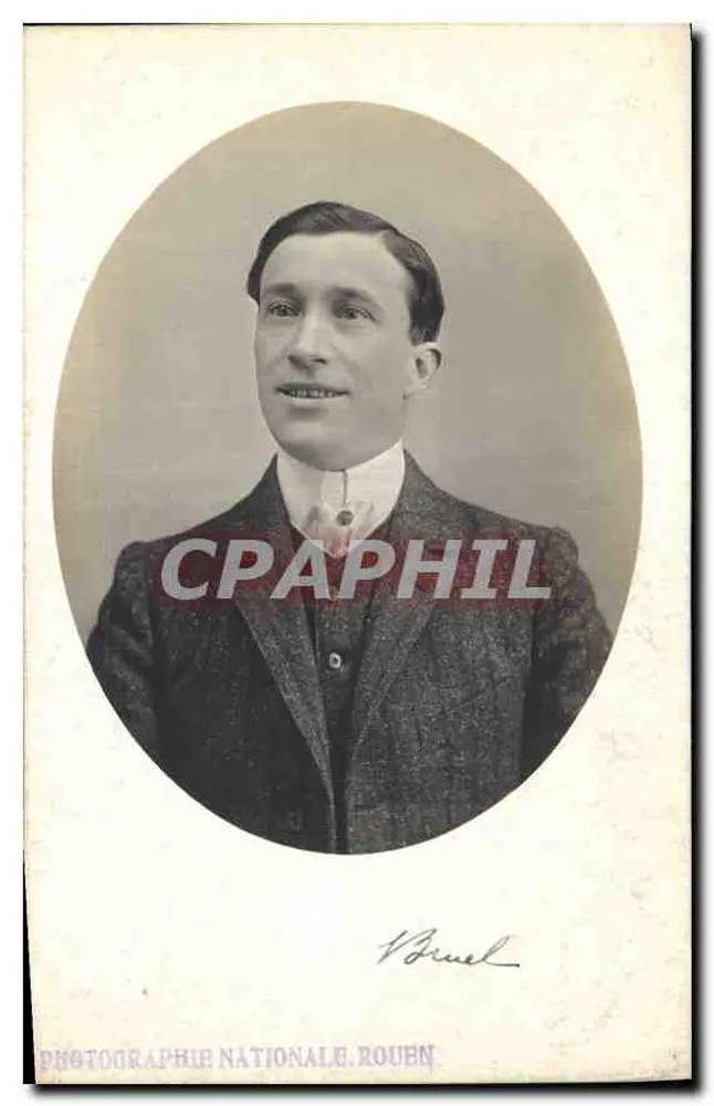 Portret van een jonge man — Nationale foto Rouen — V. Buel - Voorkant