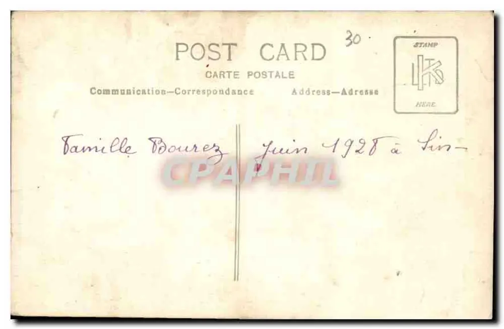 Família Bourez — junho 1928 — editor IKS, n°30 - Verso