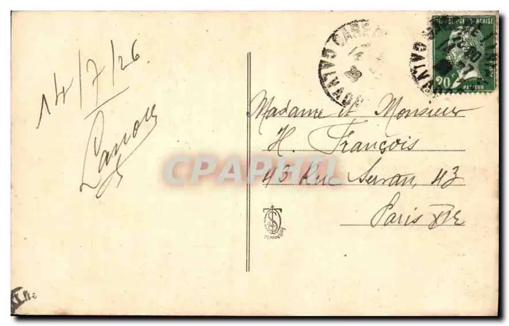 Heilige Thérèse vom Kindlein Jesus — ihr Kreuz mit Rosen bedeckt — Verleger O. Lévy, n° 102 - Rückseite