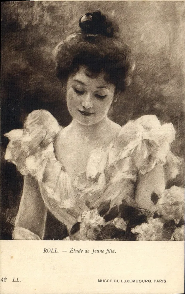 Junge Frau — Studie einer jungen Frau — ROLL, Musée du Luxembourg, Paris, n° 42 LL - Vorderseite