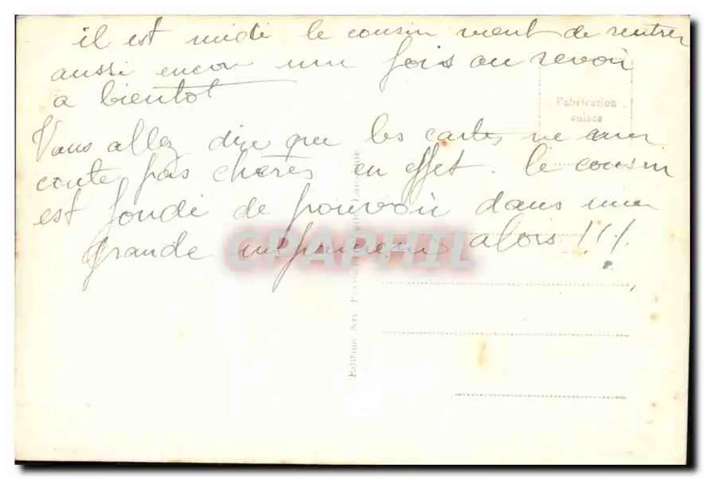 Vevy - Pôr do sol — editor Art Postale Lausanne, n°447 - Verso