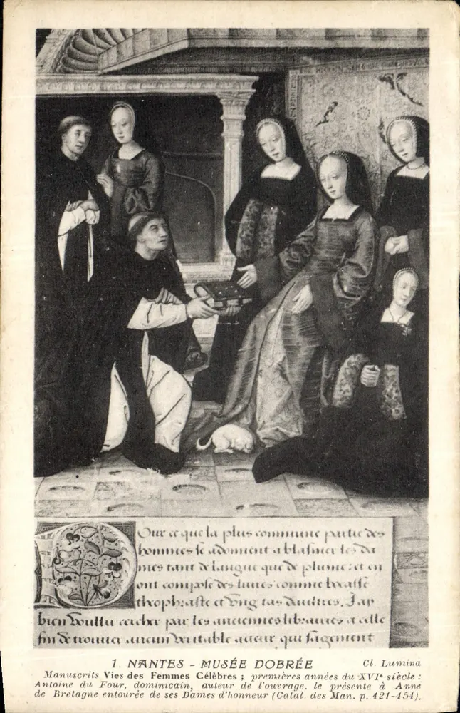 NANTES - MUSÉE DOBRÉE — Manuscritos Vies des Femmes Célèbres, primeiros anos do século XVI - Frente
