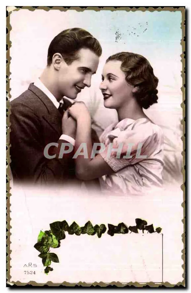 Casal jovem abraçado — editor ARS n°7524 - Frente