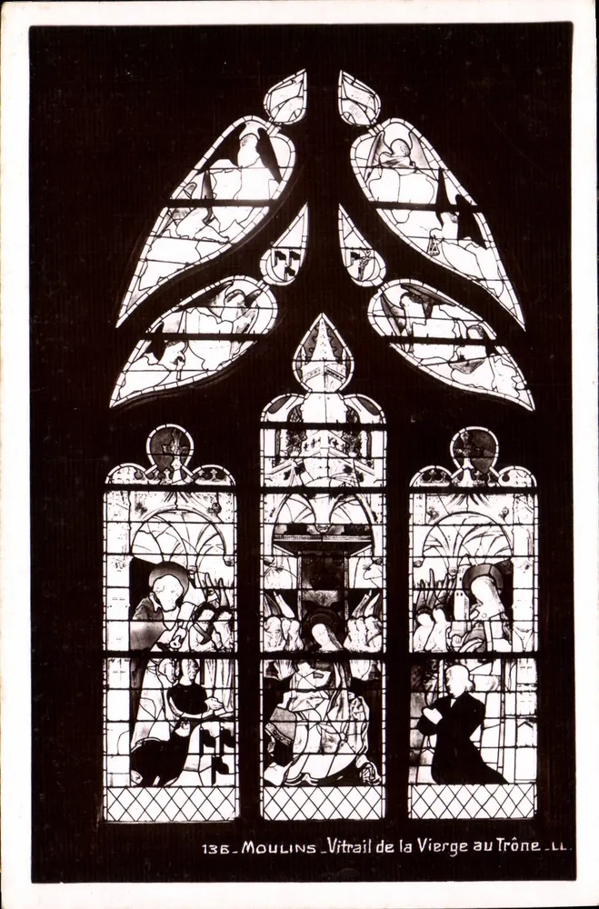 Moulins - Vitral da Virgem no Trono - LL n°136 - Frente