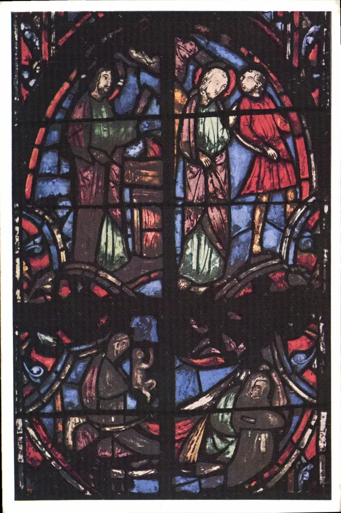 Vetro dipinto della cattedrale di Chartres — Storia di Geremia — Editore: Monuments Historiques de France, n°9 - Recto